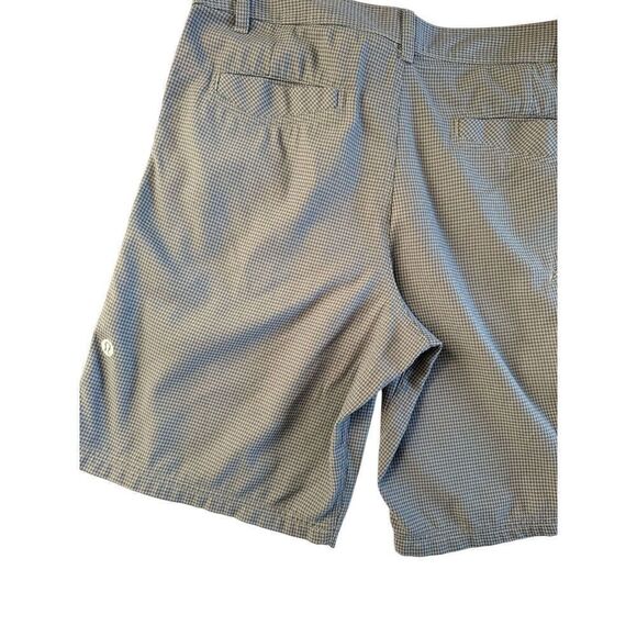 Lululemon Mens Shorts Size 36 Checkered Chino Metal Button Stretch Style - Picture 8 of 14